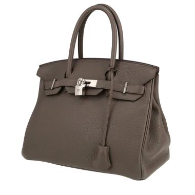 Sac à main Hermès  Birkin 30 cm en cuir togo gris