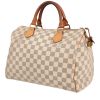 Louis Vuitton  Speedy 30 handbag  in azur damier canvas  and natural leather - 00pp thumbnail