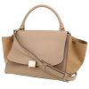 Celine  Trapeze handbag  in beige leather  and beige suede - 00pp thumbnail
