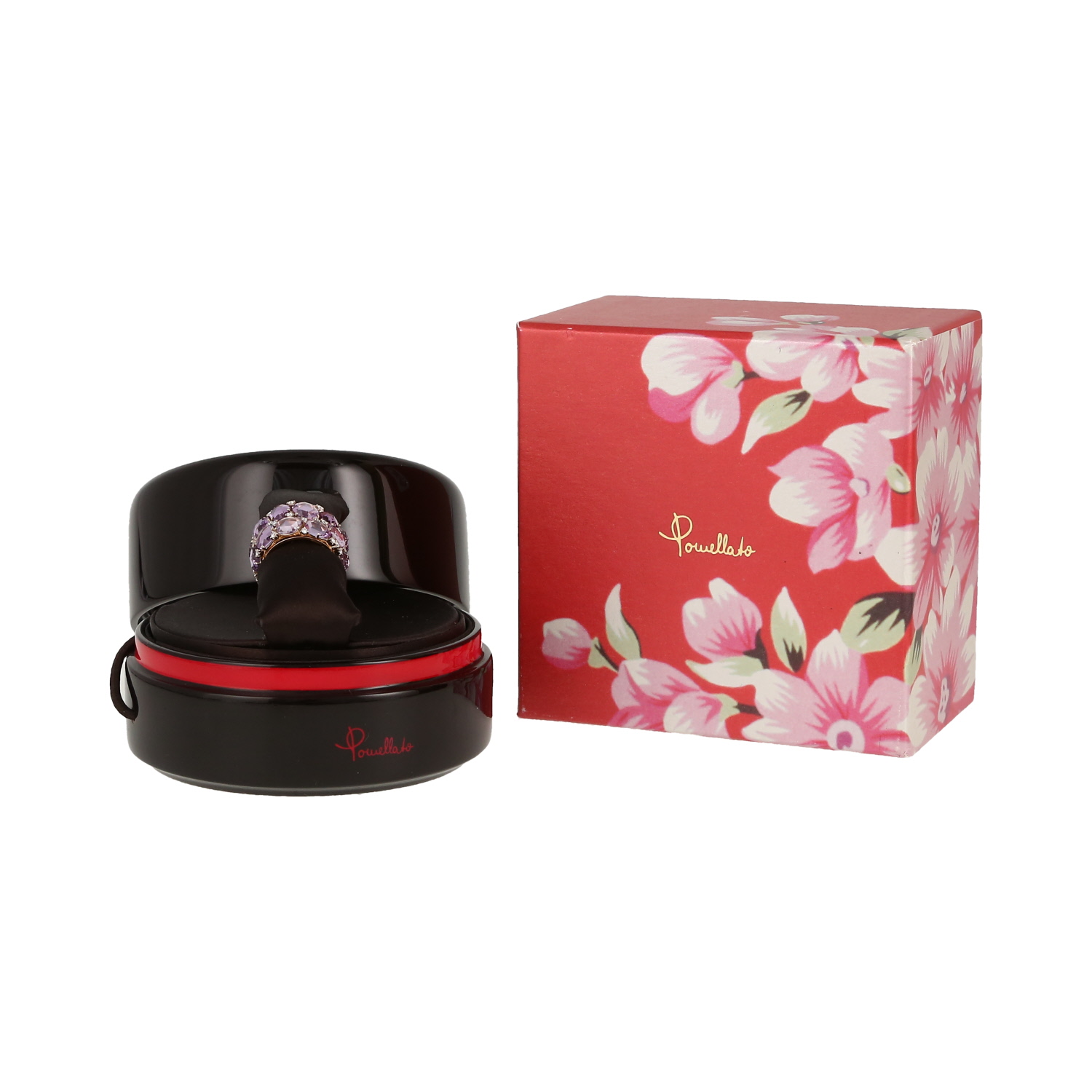 Anello Pomellato Lulu in oro rosa, ametista e diamanti - Detail D2