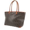 Shopping bag Goyard  Anjou in tela monogram marrone e pelle marrone - 00pp thumbnail