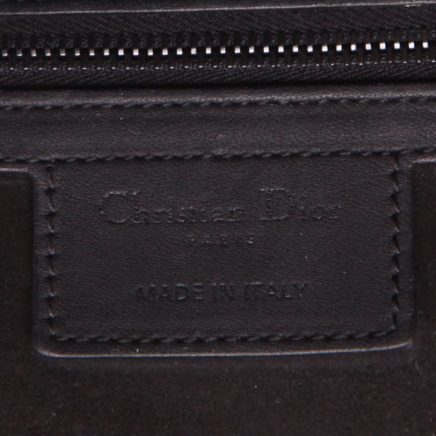 Dior  Saddle handbag  in black leather - Detail D2