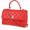 Chanel  Coco Handle handbag  in coral quilted leather - 00pp thumbnail