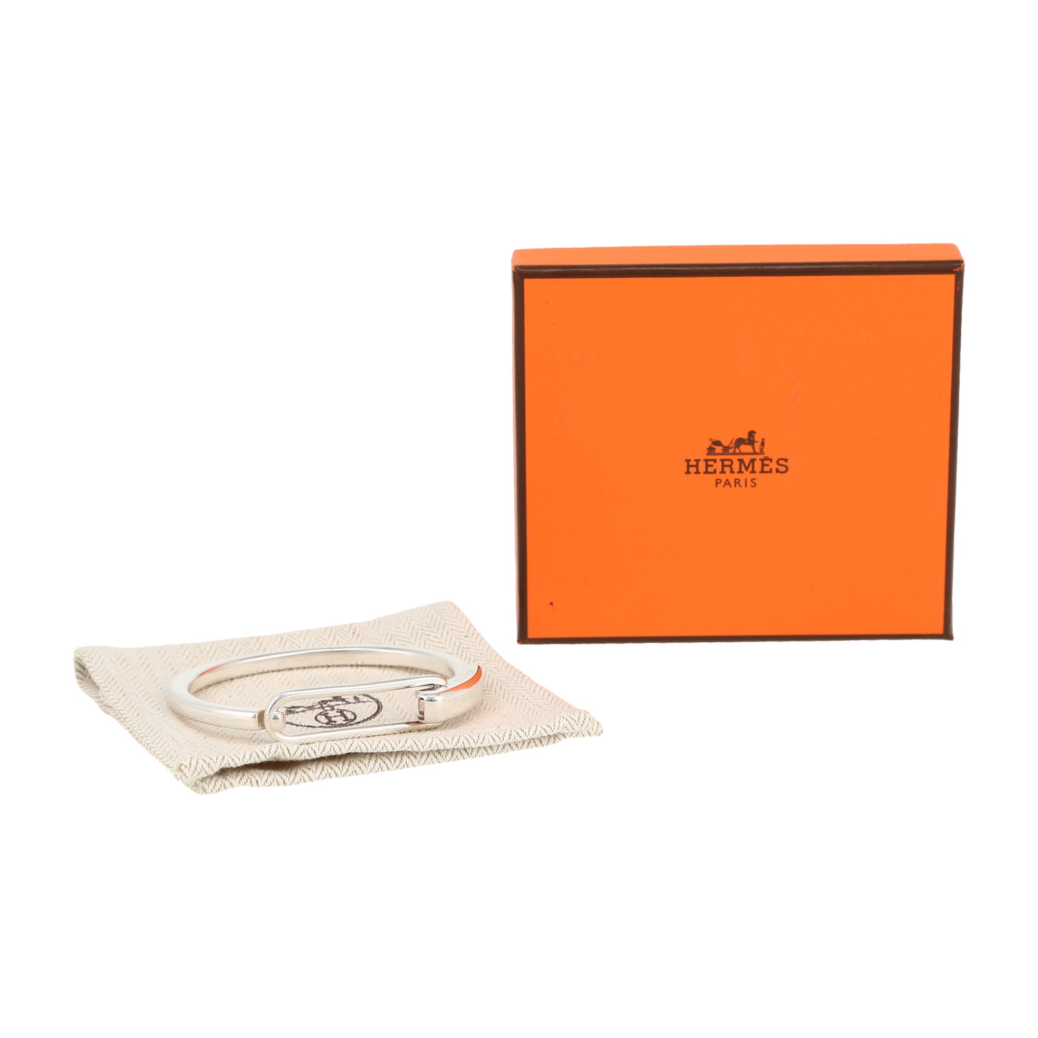 Hermès Clic bracelet in silver