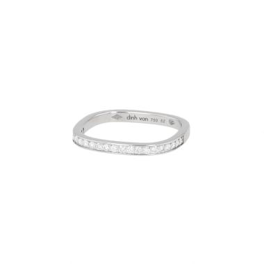 Sortija Dinh Van Alliance Carrée de oro blanco y diamantes