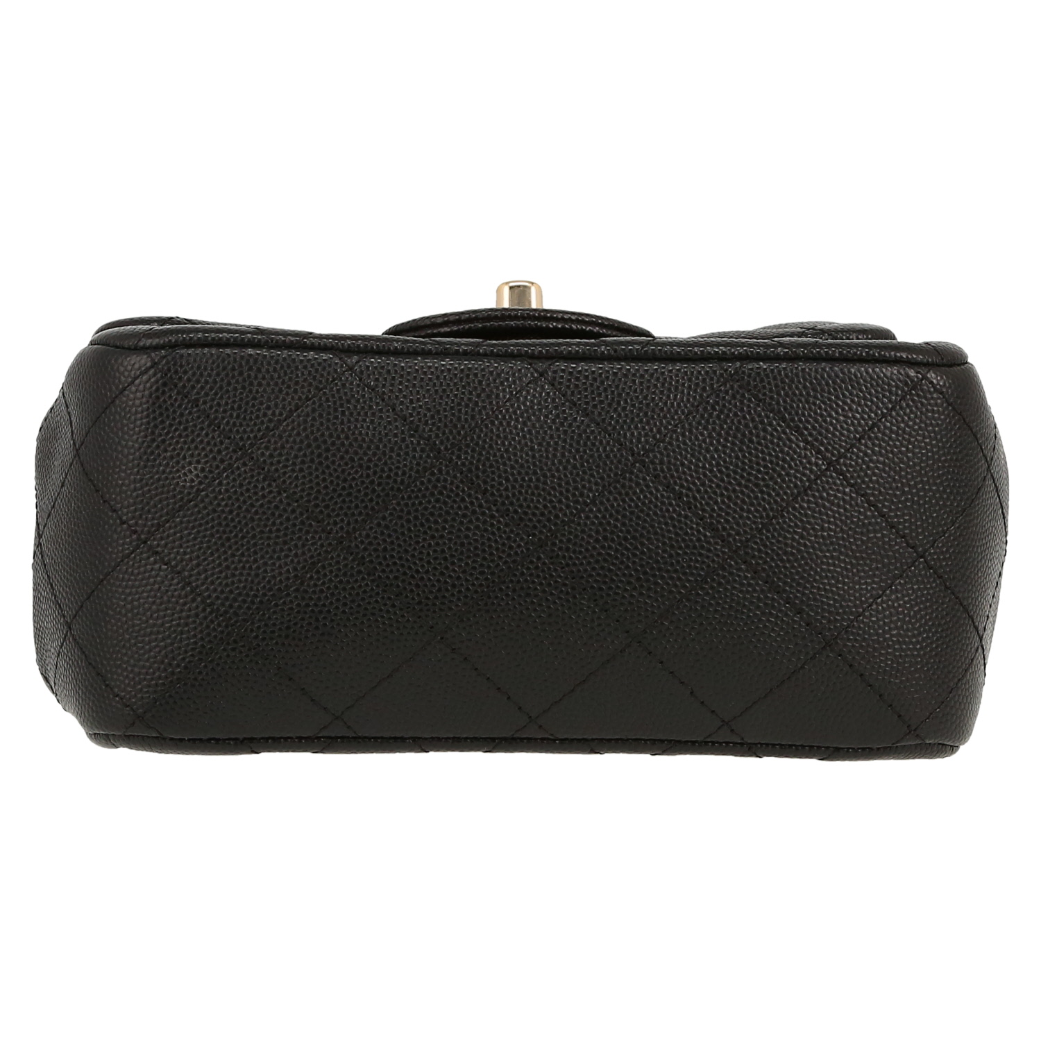 Sac bandoulière Chanel  Timeless Mini en cuir grainé matelassé noir - Detail D1