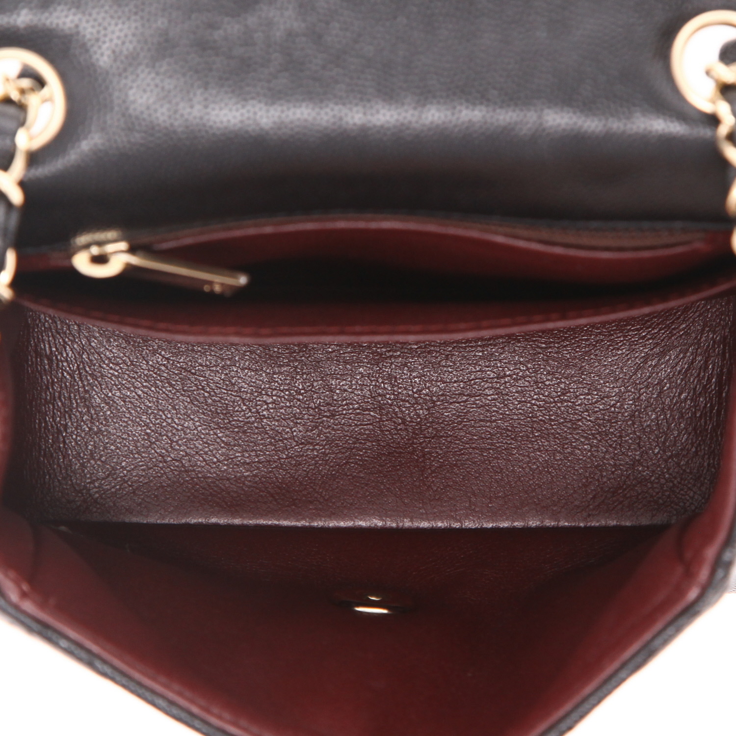 Borsa a tracolla Chanel  Timeless Mini in pelle martellata e trapuntata nera - Detail D3