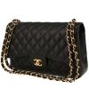 Chanel  Timeless Jumbo handbag  in black quilted grained leather - 00pp thumbnail