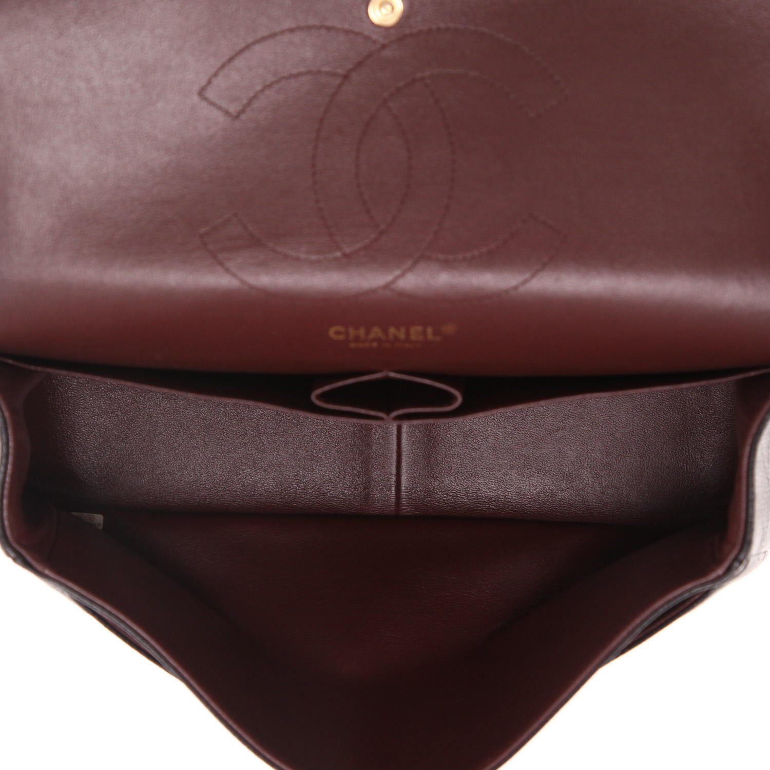 Sac à main Chanel  Timeless Jumbo en cuir grainé matelassé noir - Detail D3