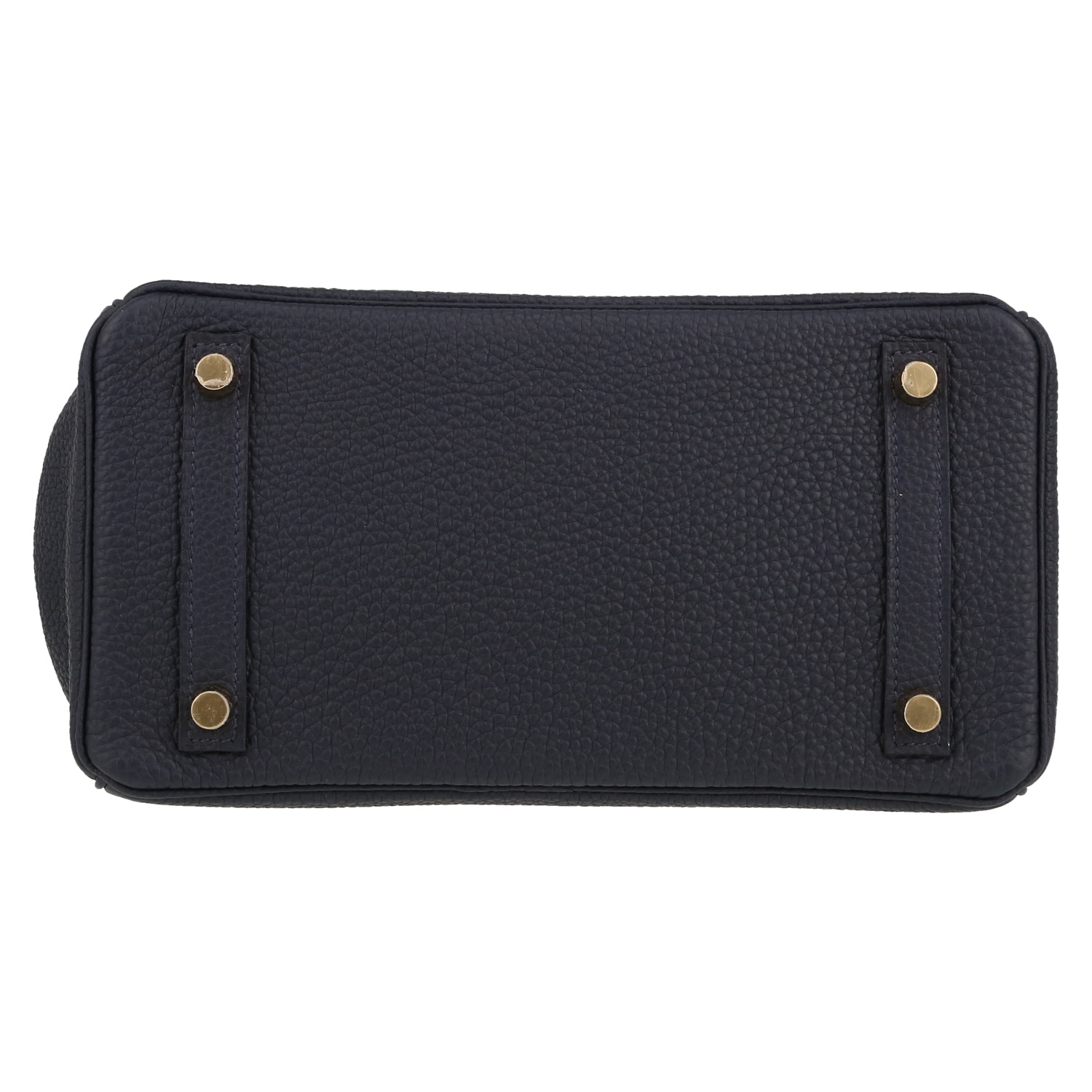 Bolso de mano Hermès  Birkin 25 cm en cuero togo azul - Detail D1