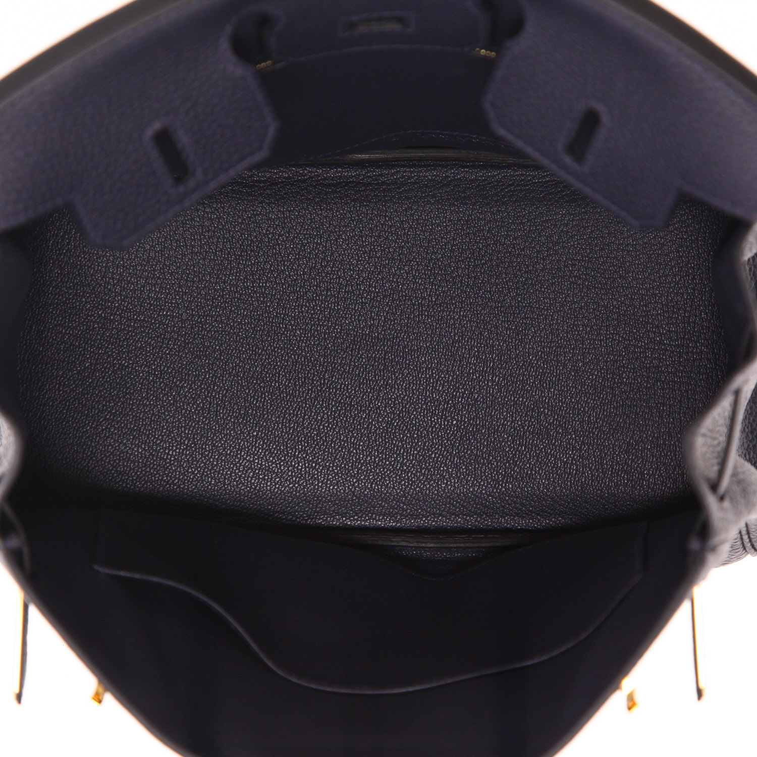 Hermès  Birkin 25 cm handbag  in blue togo leather - Detail D3