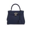 Borsa Hermès  Kelly 25 cm in pelle togo blu - 360 thumbnail