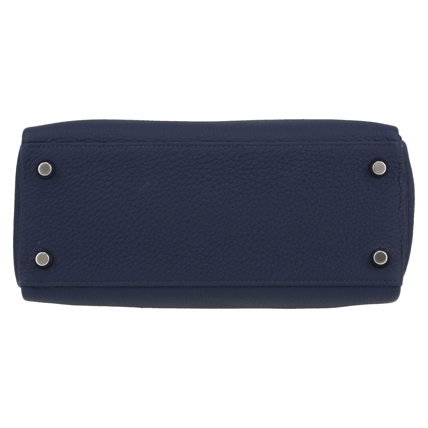 Borsa Hermès Kelly da 25 cm in pelle Togo blu - Detail D1