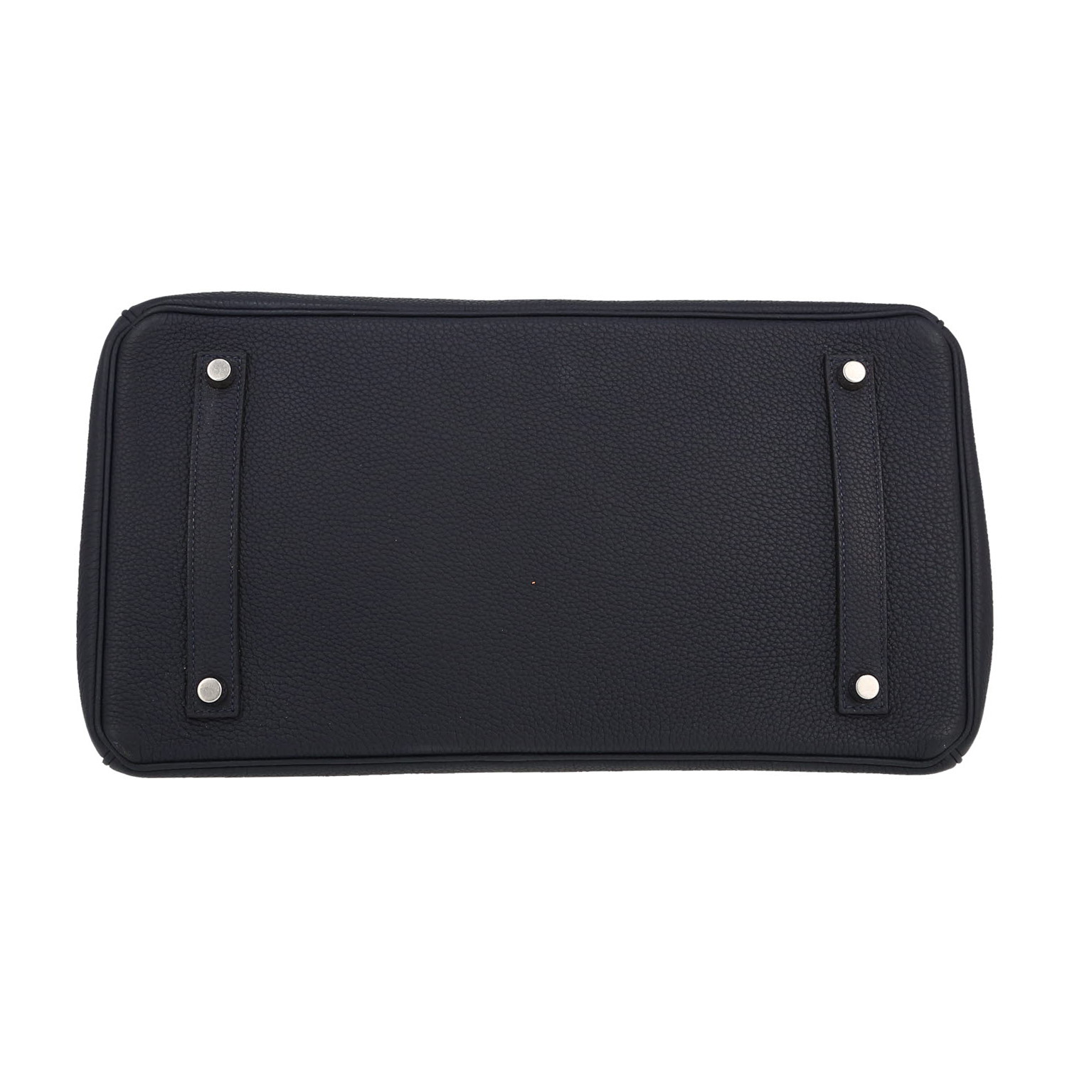 Bolso de mano Hermès  Birkin 35 cm en cuero togo azul - Detail D1