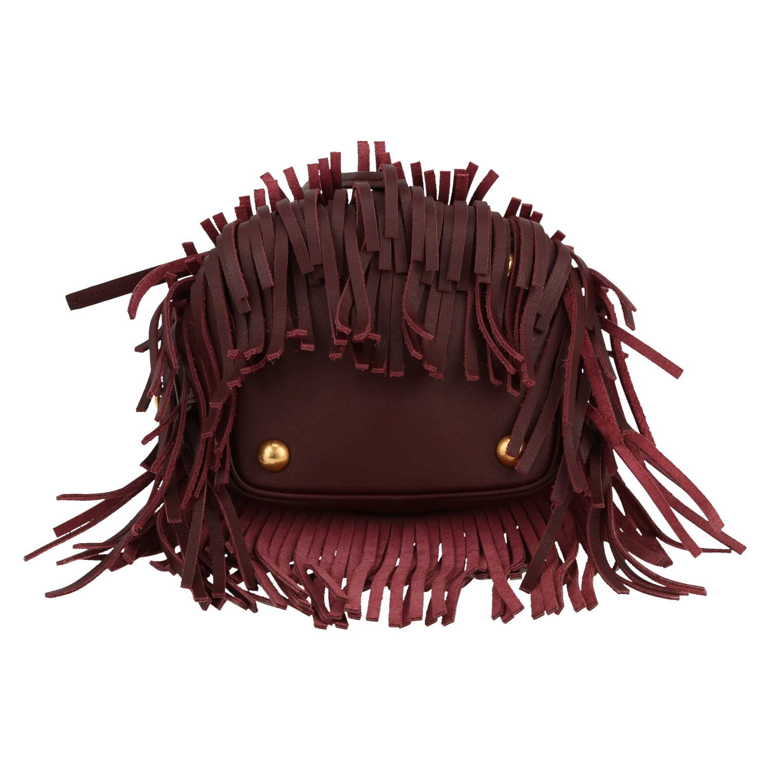 Saint Laurent  Emmanuelle shoulder bag  in burgundy leather - Detail D1