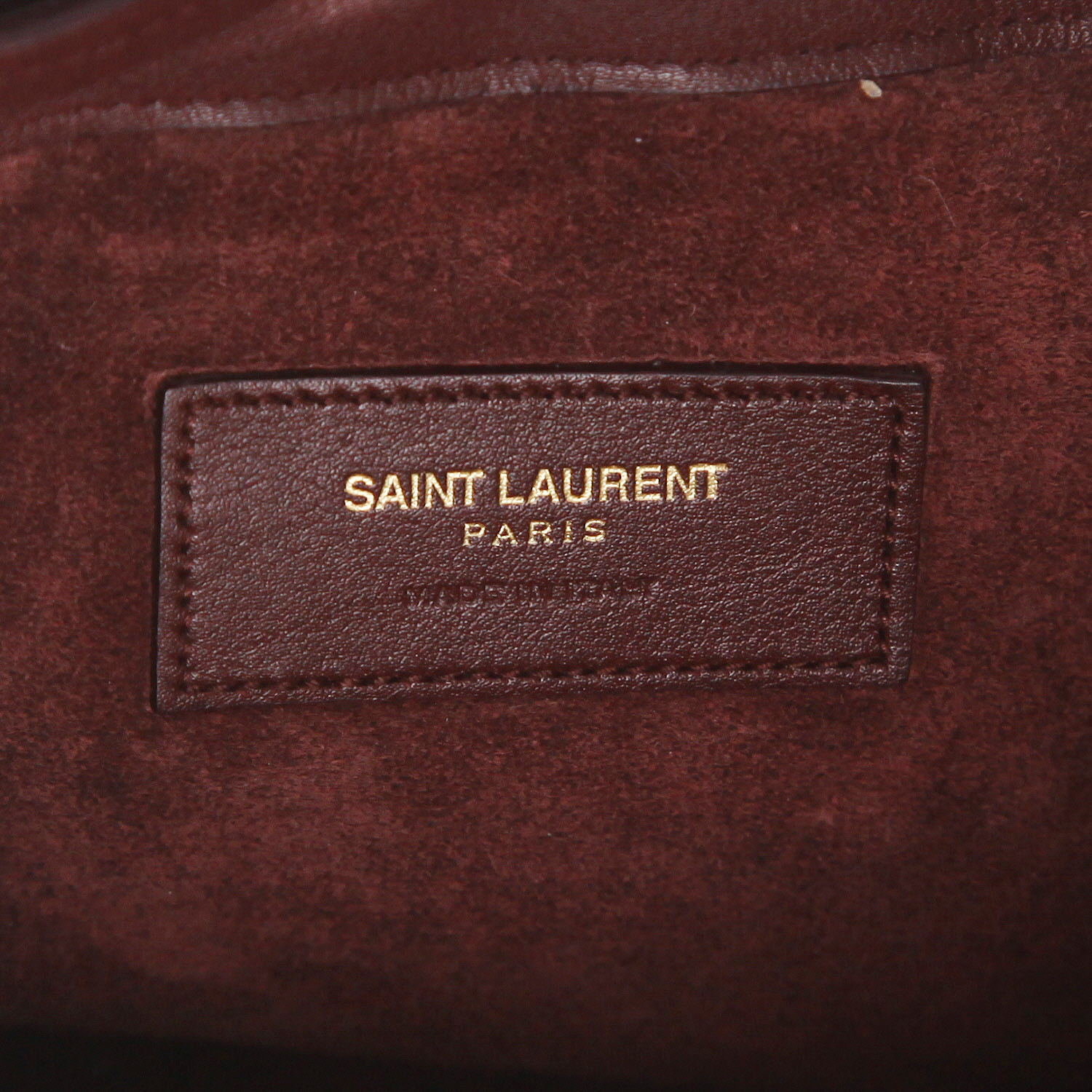 Saint Laurent  Emmanuelle shoulder bag  in burgundy leather - Detail D2