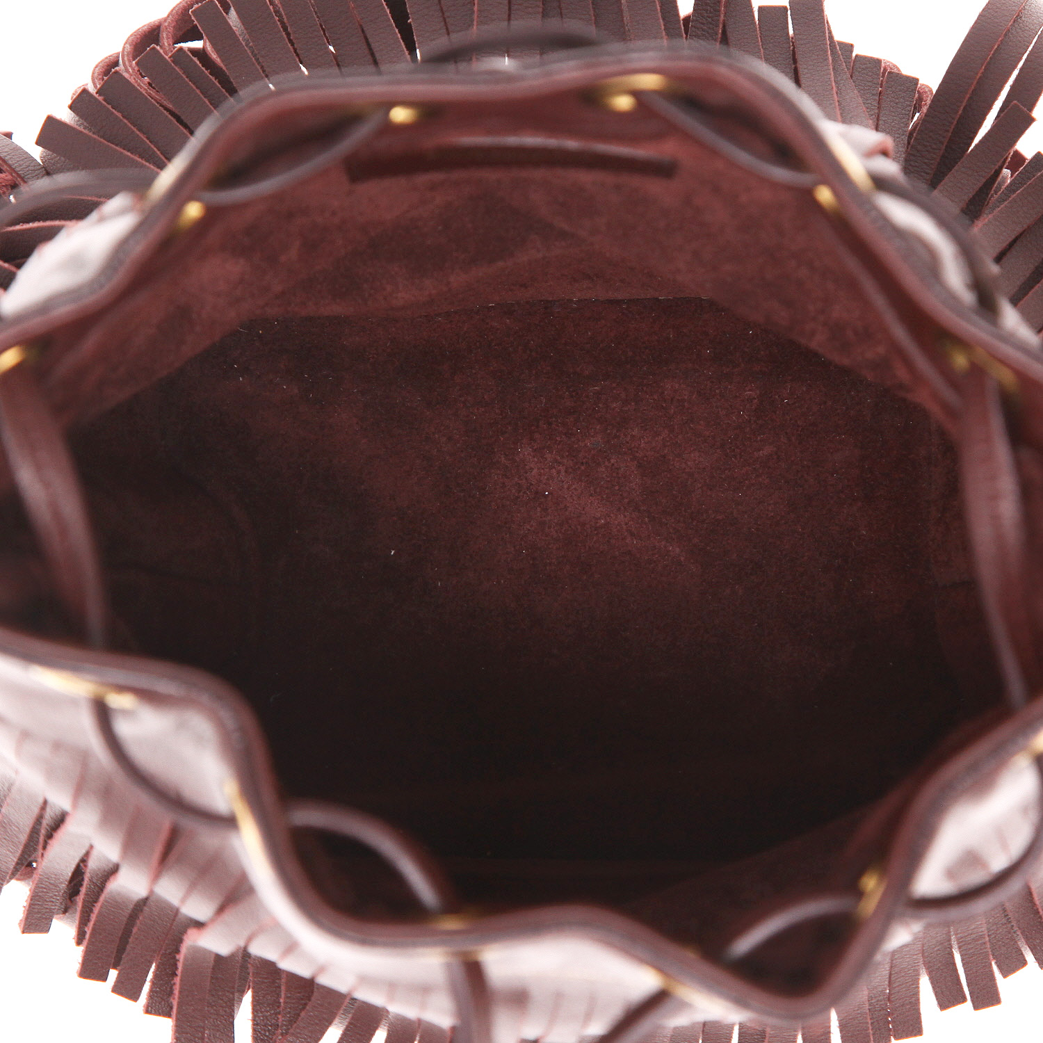 Sac bandoulière Saint Laurent  Emmanuelle en cuir bordeaux - Detail D3