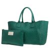 Bolso Cabás Bottega Veneta  Cabat en cuero intrecciato verde - 00pp thumbnail