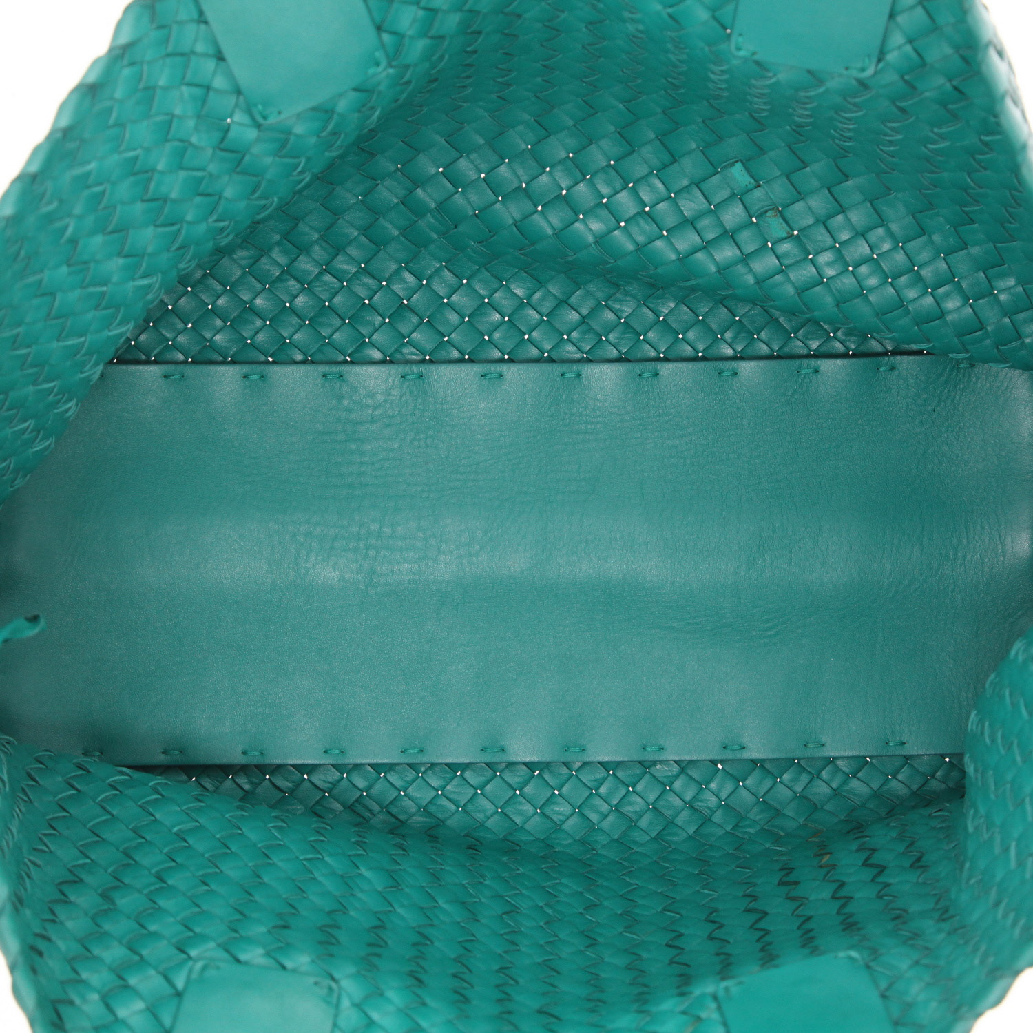 Sac cabas Bottega Veneta  Cabat en cuir intrecciato vert - Detail D3