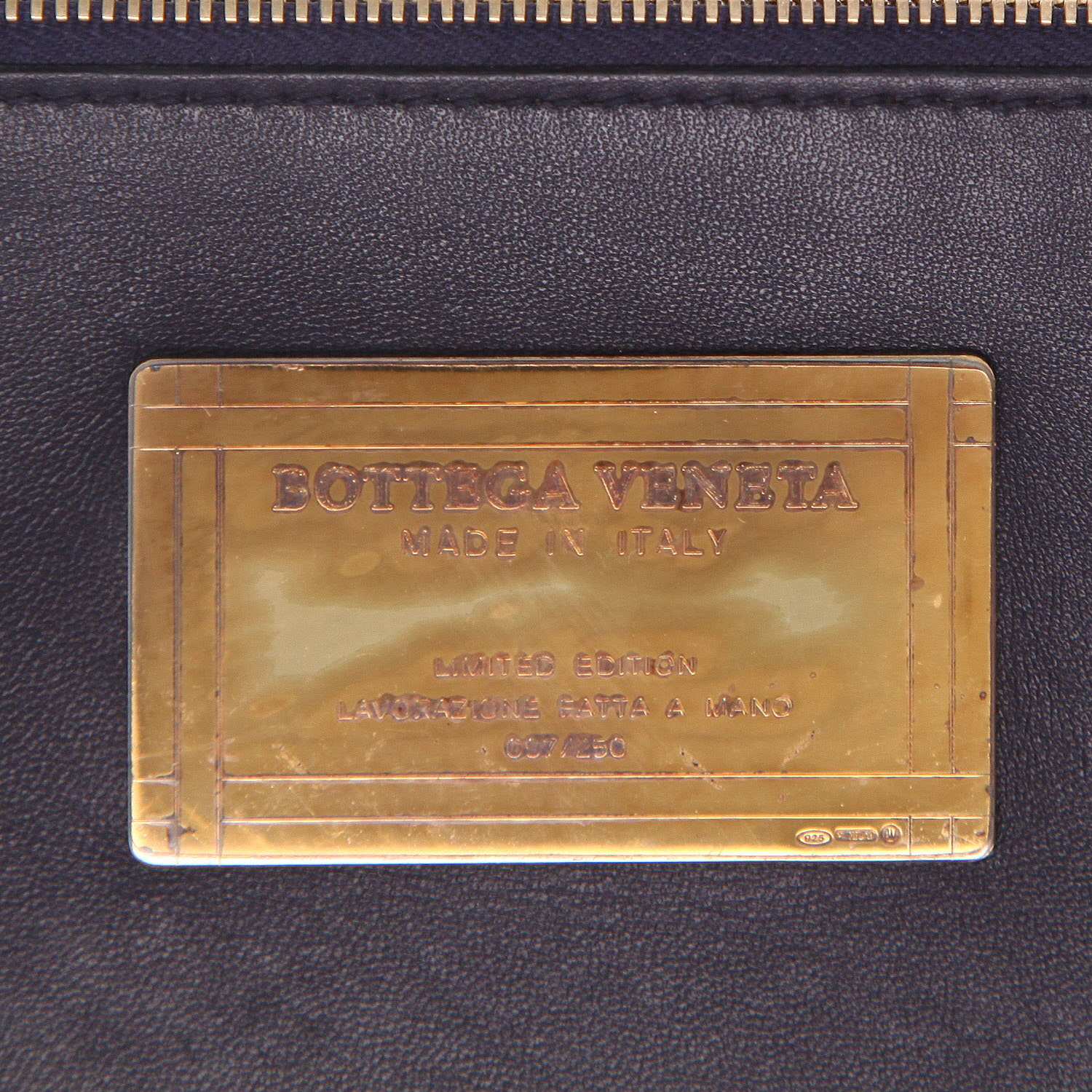 Shopping bag Bottega Veneta  Cabat modello piccolo  in pelle intrecciata viola - Detail D2