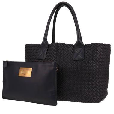 Shopping bag Bottega Veneta  Cabat modello piccolo  in pelle intrecciata viola
