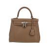 Hermès  Kelly 25 cm handbag  in etoupe swift - 360 thumbnail