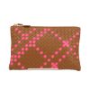 Bottega Veneta   pouch  in brown and pink intrecciato leather - 360 thumbnail