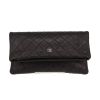 Chanel   pouch  in blue quilted leather - 360 thumbnail