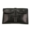 Hermès  Jige pouch  in black box leather - 360 thumbnail