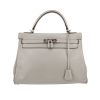 Bolso de mano Hermès  Kelly 32 cm en cuero box gris - 360 thumbnail