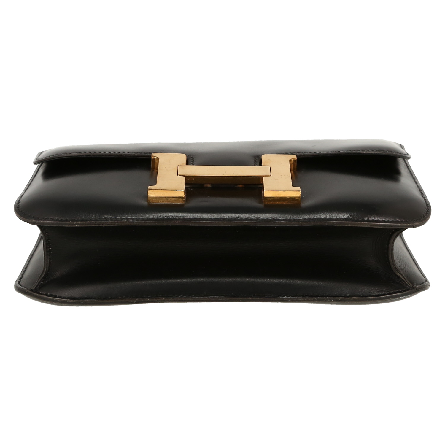 Sac à main Hermès  Constance en cuir box noir - Detail D1