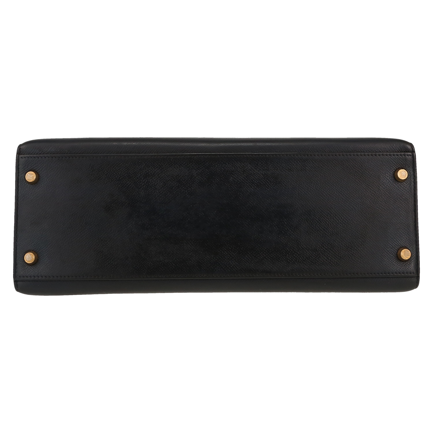 Borsa Hermès  Kelly 32 cm in pelle Courchevel blu marino - Detail D1