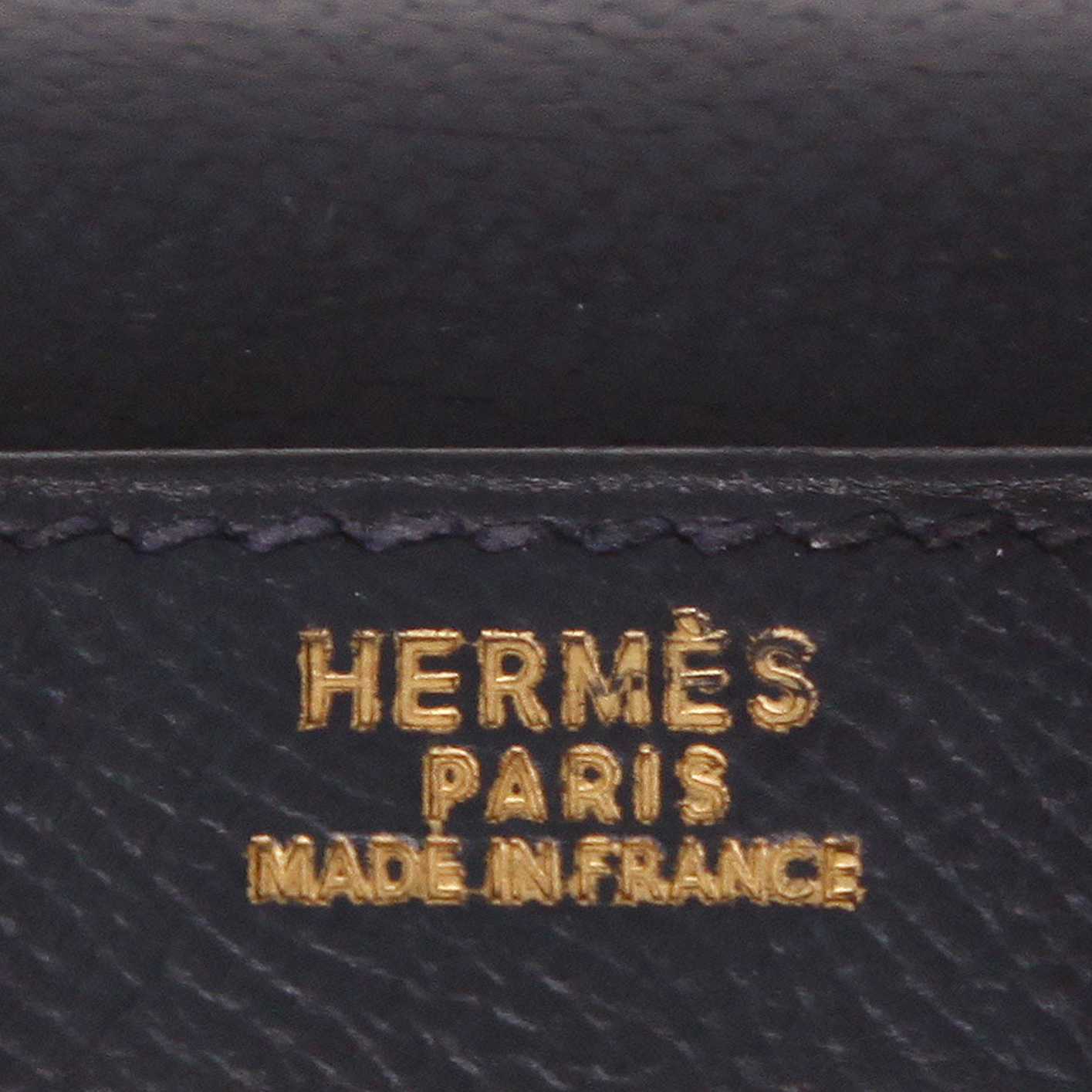 Borsa Hermès  Kelly 32 cm in pelle Courchevel blu marino - Detail D2