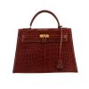 Hermès  Kelly 32 cm handbag  in havana brown crocodile - 360 thumbnail