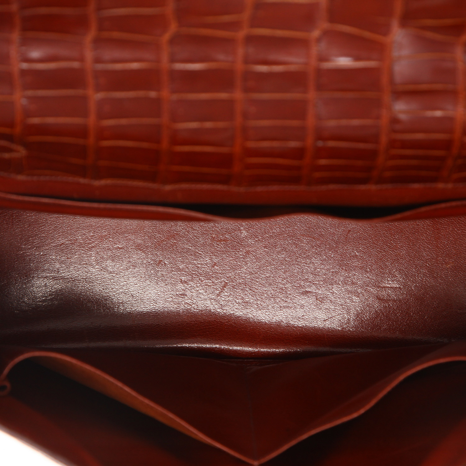 Borsa Hermès  Kelly 32 cm in coccodrillo marrone Havana - Detail D3