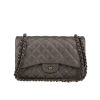 Borsa Chanel  Timeless Jumbo in pelle martellata e trapuntata grigia - 360 thumbnail