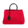Bolso de mano Fendi  2 Jours en piel con lana roja y cuero negro - 360 thumbnail