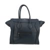 Celine  Luggage medium model  handbag  in navy blue leather - 360 thumbnail