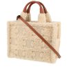 Celine  Thais handbag  in beige sheepskin  and brown leather - 00pp thumbnail