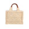 Celine  Thais handbag  in beige sheepskin  and brown leather - 360 thumbnail