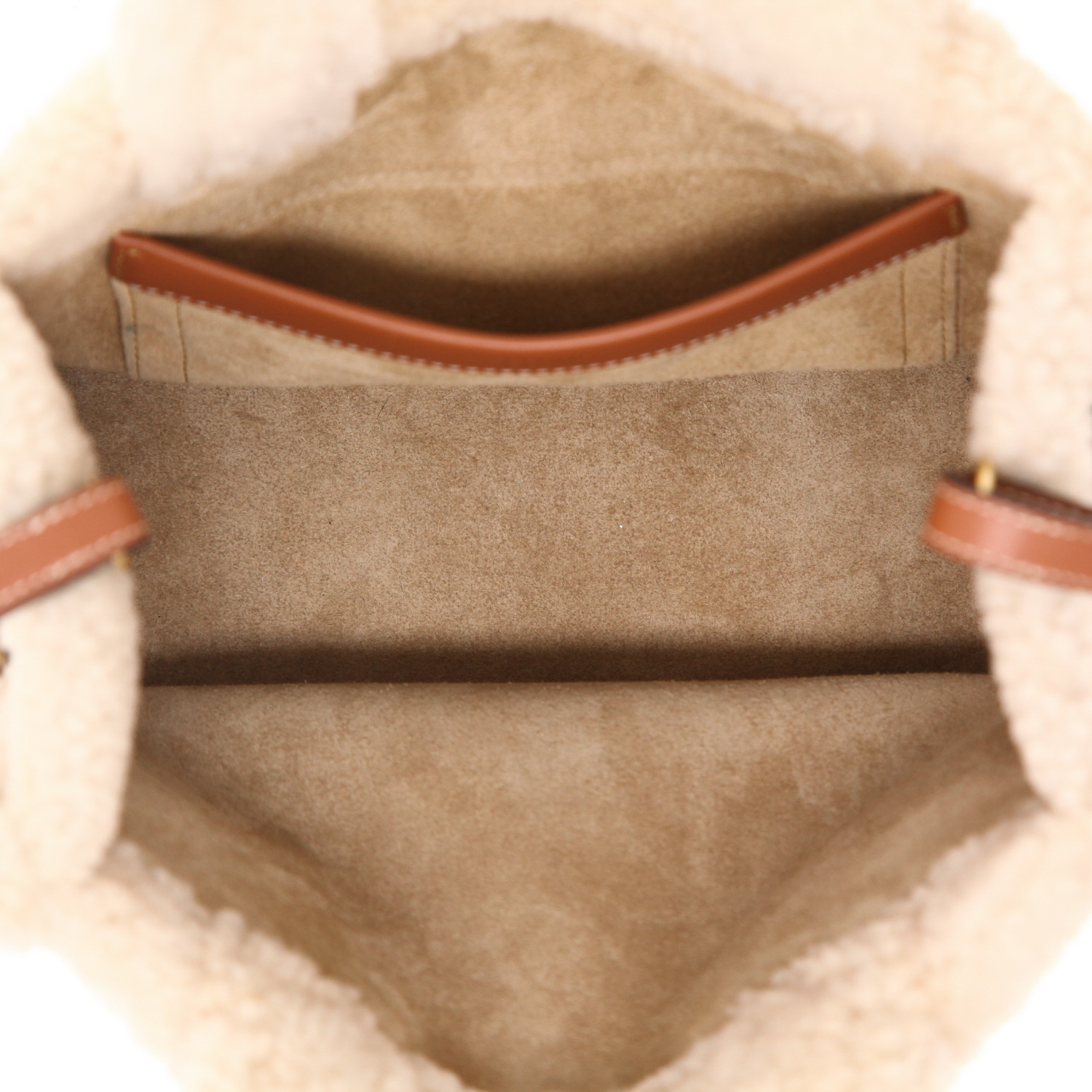 Borsa Celine  Thais in  beige e pelle marrone - Detail D3