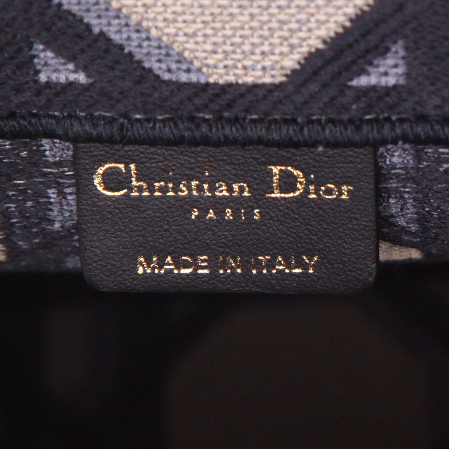Shopping bag Dior  Book Tote modello piccolo  in tela tricolore - Detail D2