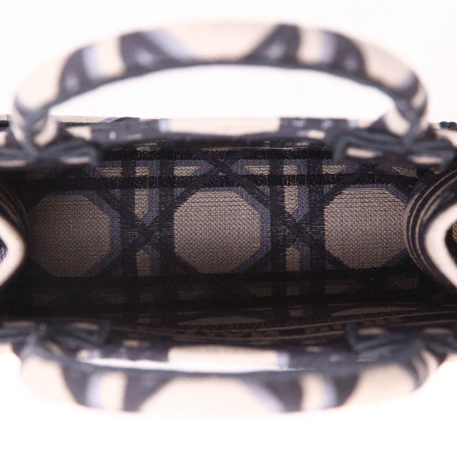 Bolso Cabás Dior  Book Tote modelo pequeño  en lona tricolor - Detail D3