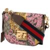 Borsa da spalla o a mano Gucci  Padlock Bengal in tela monogram beige e pelle marrone - 00pp thumbnail