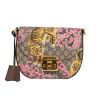 Bolso para llevar al hombro o en la mano Gucci  Padlock Bengal en lona Monogram beige y cuero marrón - 360 thumbnail