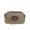 Bolso bandolera Gucci   en lona Monogram beige y cuero marrón - 360 thumbnail