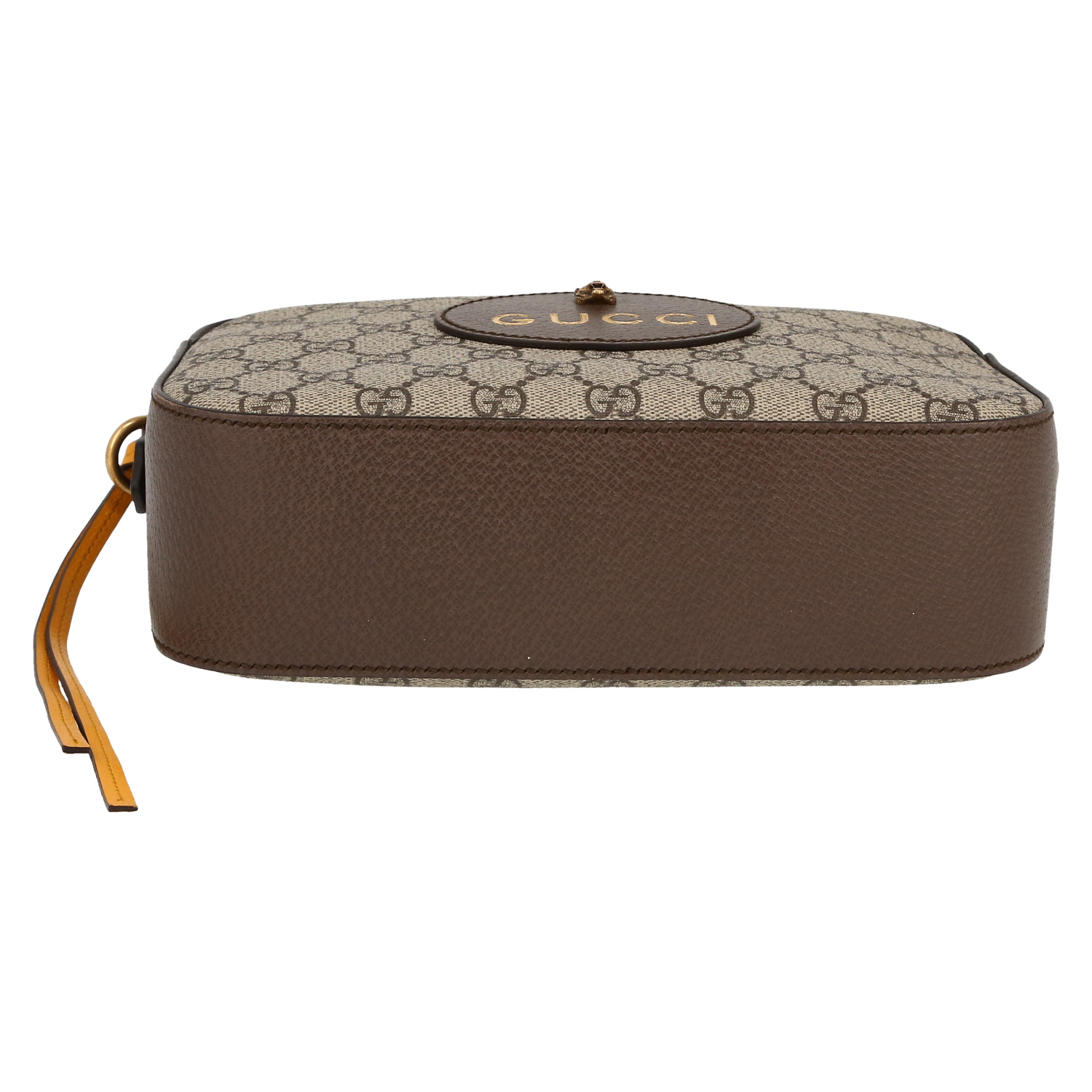 Gucci  Néo Vintage shoulder bag  in beige monogram canvas  and brown leather - Detail D1