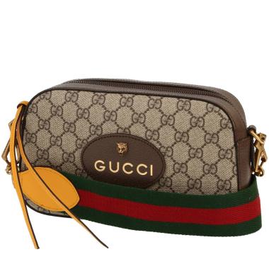 Borsa a tracolla Gucci  Néo Vintage in tela monogram beige e pelle marrone
