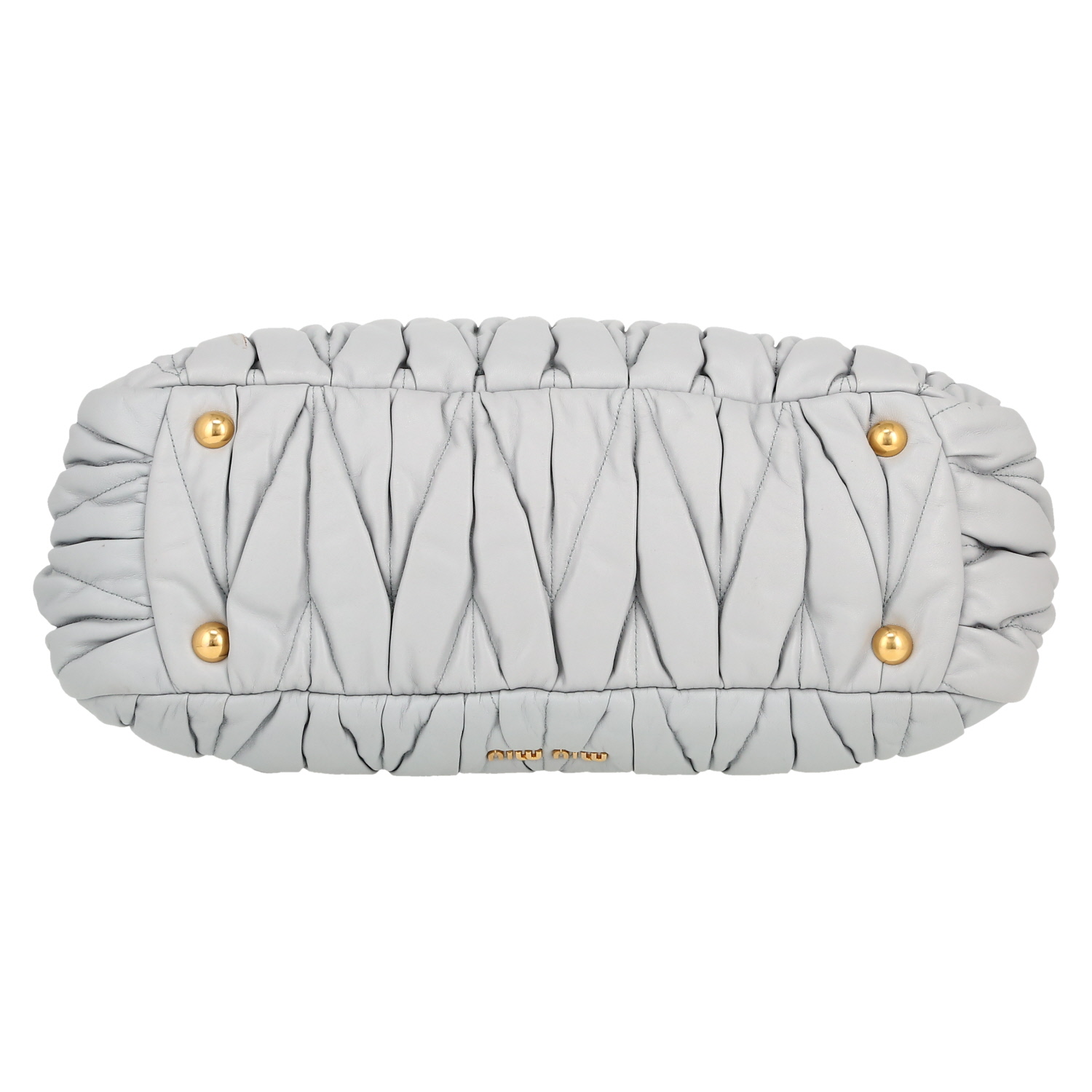 Miu Miu   handbag  in blue quilted leather - Detail D1