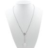 Collier Chanel Camelia en or blanc, diamants et agate - 360 thumbnail